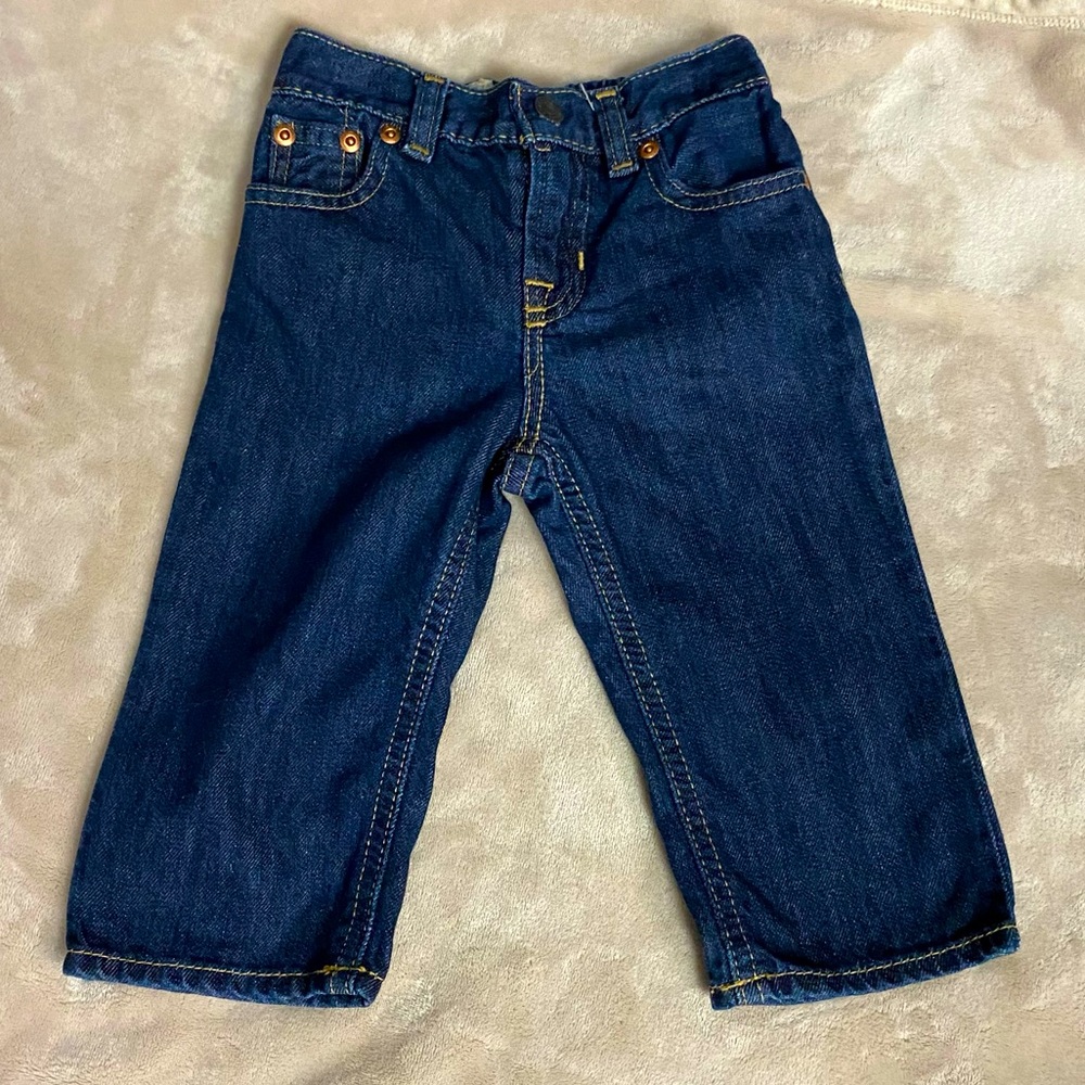 Vintage Ralph Lauren Polo Authentic Dungarees Size 12 Months Slim EUC